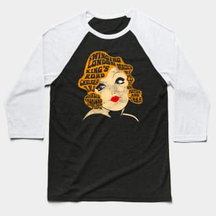 Store Front Face of 60's London Fashion Baseball T-Shirt